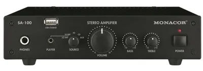 Produktbild von Monacor SA-100 Stereo-Verstärker, 50 Watt RMS, USB