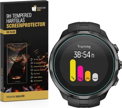 Produktbild von 2x 9H Hartglas für Suunto 7 Panzerfolie Displayschutz HD KLAR Schutzfolie Schutzglas Panzerglas