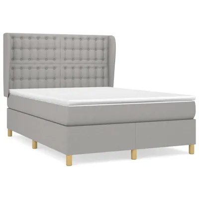 Productafbeelding van Boxspring met matras stof lichtgrijs 140x200 cm