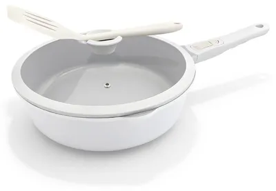 Keramik-Koekenpan 28 cm mit Deckel, antihaft, abnehmbarer Griff