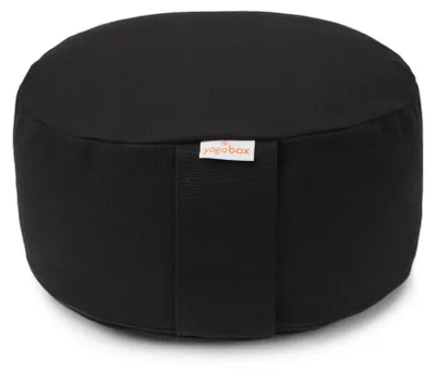 Produktbild von yogabox Meditationskissen BASIC - schwarz 30 x 30 x 13 cm  Buchweizenschalen