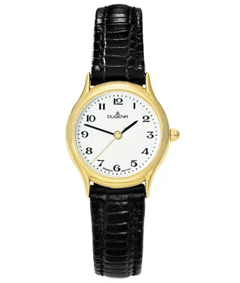 Produktbild von Dugena Damen-Armbanduhr 1626311 Vintage, Quarz, Edelstahl, Lederarmband, 3 bar