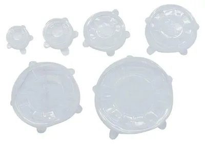 6er-Set Silikondeckel, dehnbar, wiederverwendbar, 19,7–6,6 cm