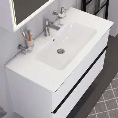 Produktbild von Duravit ME by Starck Möbelwaschtisch 103 cm mit 1 Hahnloch