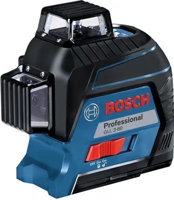 A Bosch Professional GLL 3-80 laser level is shown against a white background.