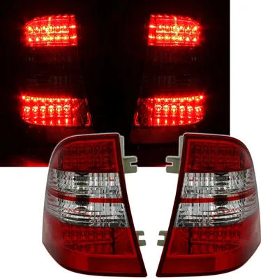 Zdjęcie produktu dla Tylne światła zespolone LED czerwono-białe do Mercedesa Klasy M W163 z lat 1998-2005