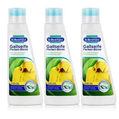 Produktbild von 3x Dr. Beckmann Gallseife Flecken-Bürste 250 ml - Alle Farben - alle Textilien