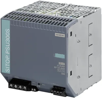 Productafbeelding van Siemens 6EP14372BA20 SITOP PSU300S, 40A, gereguleerde stroomvoorziening, ingang: 3, 400-500VAC