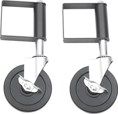 Image de Roulettes pour portes, conception robuste, installation facile, noir