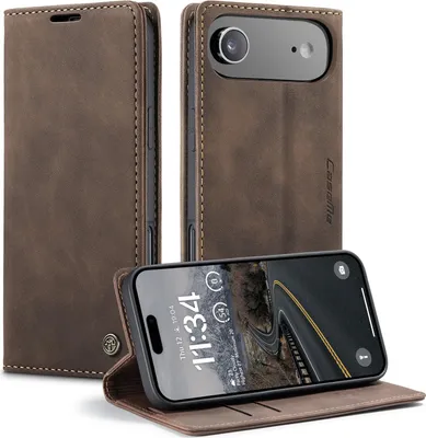 Produktbild von iPhone Air Hülle - CaseMe 013 Klapphülle - Dunkelbraun