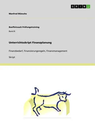 Produktbild von Unterrichtsskript Finanzplanung
