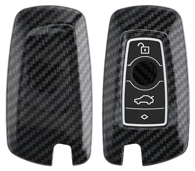 Produktbild von kwmobile Autoschlüssel Hülle kompatibel mit BMW 3-Tasten Funk Autoschlüssel (nur Keyless Go) - Hardcover Schutzhülle Schlüsselhülle Cover in Schwarz