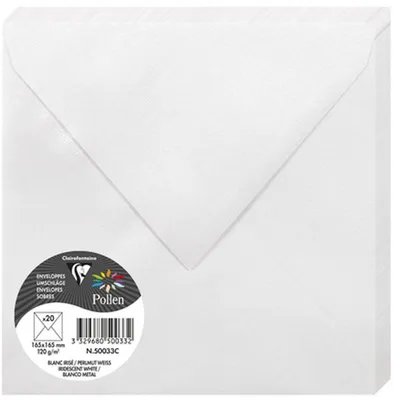 Image de Enveloppes blanc nacré 165x165 mm - 50033C