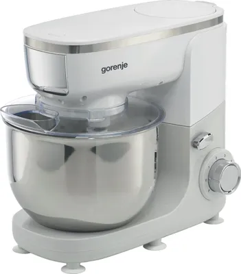 Produktbild von Gorenje MMC1005W, 4,8 l, Grau, Edelstahl, Weiß, Tasten, Drehregler, Schlagen, Mischung, Schleifen, Kneten, Mixen, 1,1 m, Engine lock