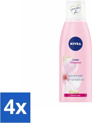 Produktbild von NIVEA - Gesichtswasser - Essentials Soothing Tonic - Für trockene & empfindliche Haut - Mit Mandelöl & Hydramin - 200 ml - Vorteilspack - 4 Stücke