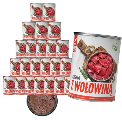 Produktbild von Tuftuf | Nasse Nahrung für Hunde - 24x400g - Rindfleisch - 81% Feuchtigkeit - Hundefutter
