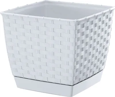 Produktbild von Ratolla Quadratischer Blumentopf - Weiss - Pp-Drlk190B
