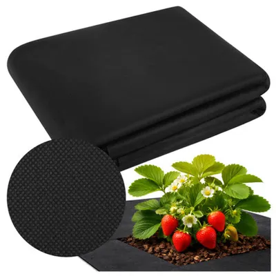 Produktbild von Schwarze, UV-stabilisierte Unkrautbekämpfungsmatte 1,6 x 20 m 50 g/m²