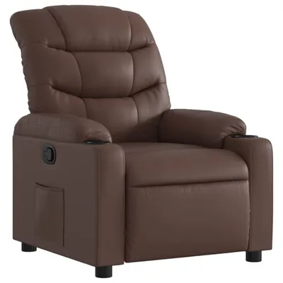 Image de vidaXL Fauteuil relax brun similicuir