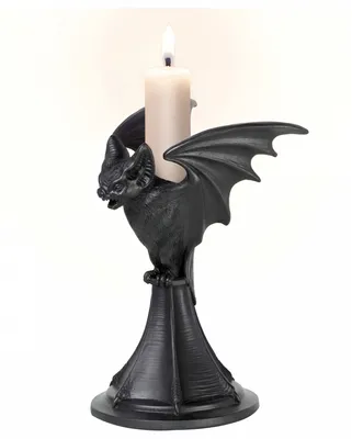 Produktbild von Vespertilio Gothic Fledermaus Kerzenständer Schwarz als Geschenkidee
