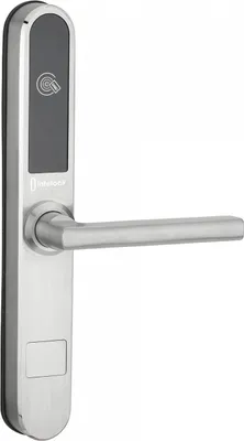 Image de Paire de poignées connectées Intelock Room hôtel, pour porte d'hôtel, argent - INTELOCK