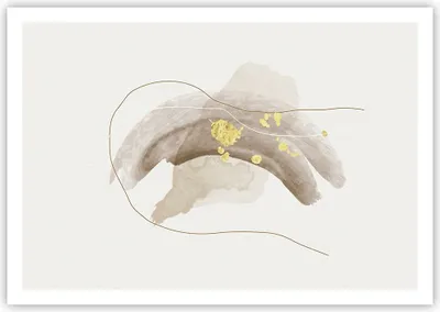 Produktbild von Poster - Poster ohne Rahmen - Braun Abstraktion Gold - 100x70 cm - Wand Bild - Wanddeko - Wandbilder - Kunstposter - Wandposter - Bilder - Kunstdruck - Wanddekoration - Wandbild - P2XAA100x70-4910