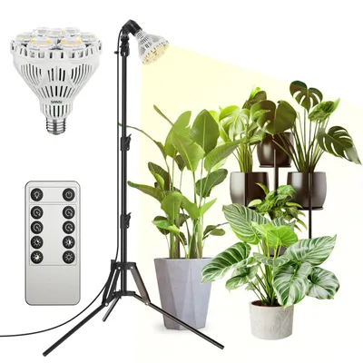 Obrázek produktu pro 40W stmívatelná LED lampa pro pokojové rostliny, včetně stojanu, s plným spektrem světla (4000K)
