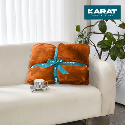 Wohndecke Grace aus Flanell verschieden Farben und Größen Braun 220x240 cm