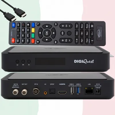 Obrázok produktu pre Digiquest Q80 4K, Satelit, Pozemné, 4K Ultra HD, DVB-S2, DVB-T2, 4:3, 16:9, AVI, DIVX, MKV, MP4, MP3