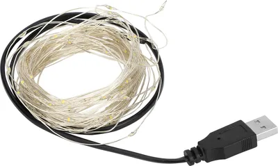 Productafbeelding van 32,8 voet LED-lichtslinger met koperdraad, USB-oplaadbaar, decoratielamp voor Halloween, huisfeestjes, warm licht