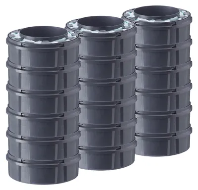 Produktbild von Tommee Tippee Twist and Click Advanced Windeleimer Nachfüllkassetten, Nachhaltig gewonnener antibakterieller Greenfilm™, 18er-Set, FFP