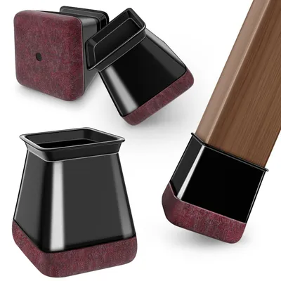 Image de Protège-pieds en silicone pour pieds de chaise, avec feutre
