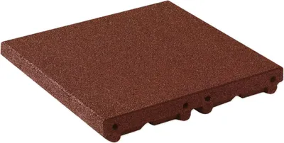 Produktbild von Fallschutzplatte / Gummimatte 500x500x80mm rot