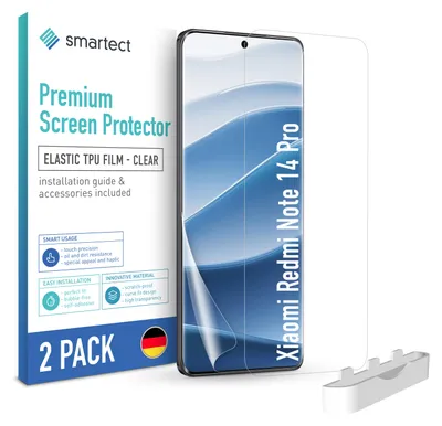 Produktbild von 2x TPU Schutzfolie Klar für Xiaomi Redmi Note 14 Pro Displayschutz Panzerfolie