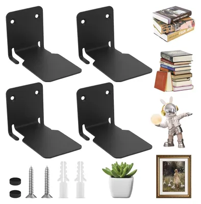Unsichtbare Wandregale 4er-Set, Metall, 10,8x7x6 cm