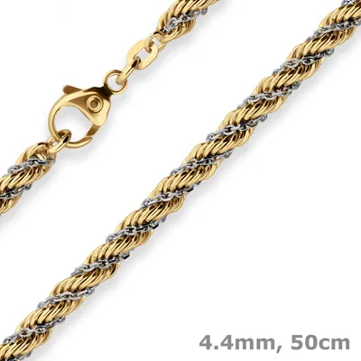 4-4mm-Kordelkette-hohl-aus-585-Gold-gelb-weiß-50cm