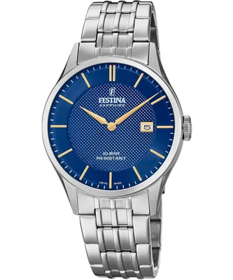 Produktbild von Festina Herren Uhr Swiss Made F20005/3 Edelstahl Armband-Uhr silber UF20005/3