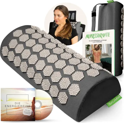 Produktbild von BACKLAxx ® Akupressur Nackenrolle – Akupressur Kissen für Nacken, Schulter, Rücken und Fuß zum Verspannungen lösen – Akupressurkissen zum Nackenschmerzen lindern – Massage Nackenrolle