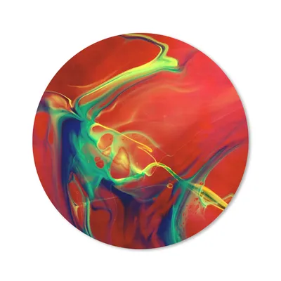 Produktbild von MuchoWow® Mauspad Mousepad Kunst - Tinte - Farben - Psychedelisch 20x20 cm - Mousepads - Maus Mat - Pad - Mausunterlage - Schreibtischmatte