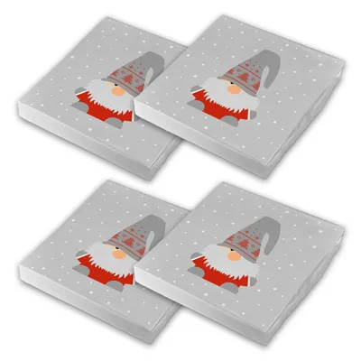 Produktbild von itenga 80x Serviette Weihnachten Wichtelbande Set
