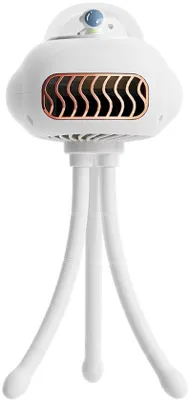 Image de Ventilateur de table électrique, batterie de 1 200 mAh, ventilateur de table USB réglable sur 3 vitesses, ventilateur de table silencieux, ventilateur de table économe en énergie.