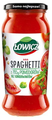 Produktbild von Łowicz Spaghetti-Sauce, Tomatensauce mit Oregano, pasteurisiert, 500 g