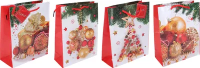 Image de Sac cadeau S 18x23x9 cm Noël