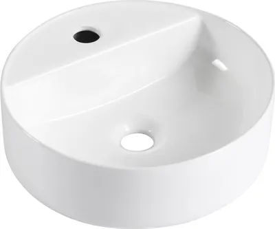 Produktbild von Aufsatzwaschbecken L.37 x H.12 x T.37 cm weiß KALI