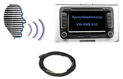 Für VW RNS 510 Original Kufatec Kabel Nachrüst-Set SDS Sprachbedienung in der Farbe von KUFATEC GmbH & Co. KG