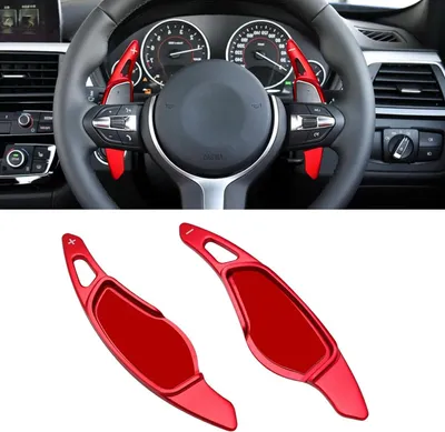 Productafbeelding van Stuurwiel Paddles - Paddleshifter Extensies - Sportief Rijden - Aluminium Legering - 20x6x4 cm - Rood