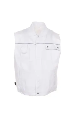 Produktbild von Größe XXL Herren Planam Canvas 320 Weste reinweiß Modell 2162
