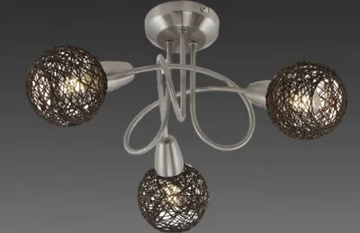 Produktbild von Briloner Nature Deckenlampe 3-flammig Spot Strahler Matt-Nickel-Dunkelbraun