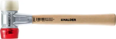 Produktbild von Schonhammer BASEPLEX L.325mm Kopf-D.40mm hart HO Nyl.weiß/Ca rot HALDER