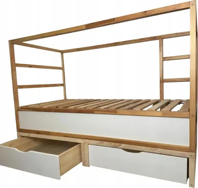 Produktbild von Podest mit 2 Schubladen für das Bett IKEA KURA, NestUp Storage. FRONT WEISS
